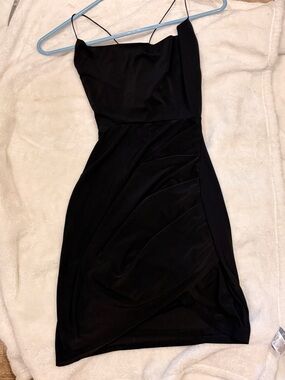 Windsor Black Mini Dress with Spaghetti Straps